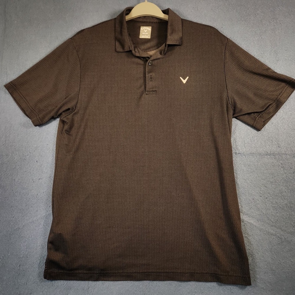 Callaway Men's Opti-Dri Black Golf Polo Size L Short Sleeve Lightweight